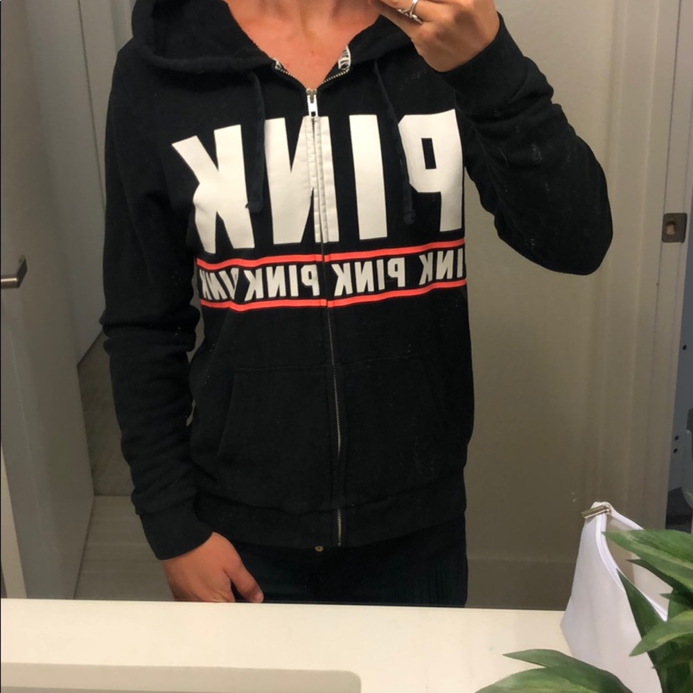 Victoria’s Secret- black pink sweatshirt